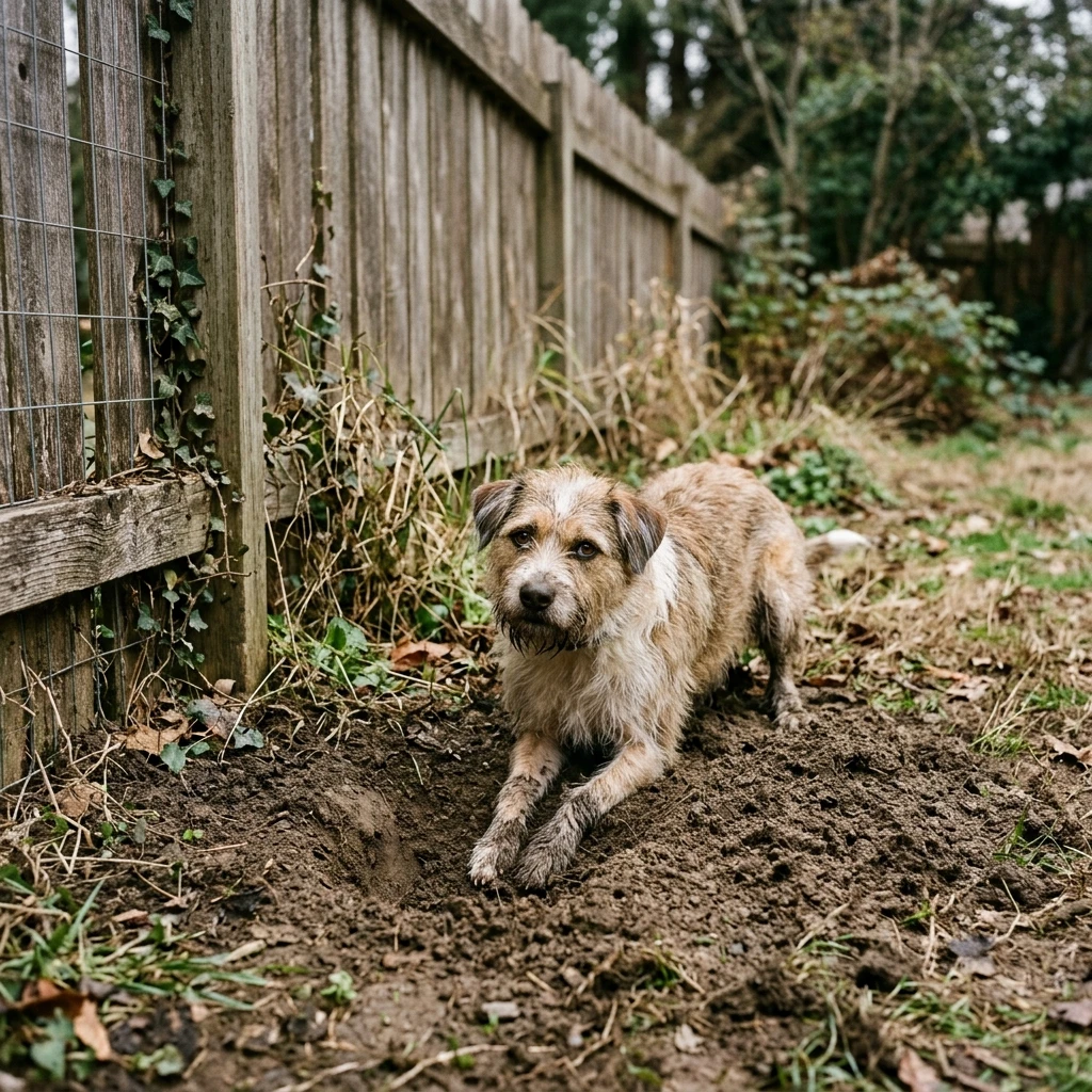 Bored Dog Digging